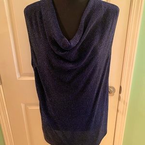 Gorgous NWT Large Ann Taylor Sparkly Tank Top with draped neckline